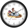 Siamese Cat Tied Up - Cat Cartoon or Comic - JP Animal Wall Clock by WatchBuddy Timepieces (Slate Blue Frame)