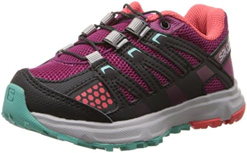 Saloman XR Mission Running Shoe (Little Kid), Mystic Purple/Black/Papaya, 11 M US Little Kid