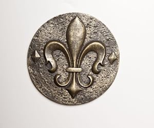 Garden stone insert, Fleur de Lis