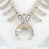 Sterling Silver and 14 Kt. Gold Squash Blossom Necklace by Jack and Mary Tom, #451