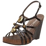 Apepazza Womens Morgana Embellished Footbed Wedge