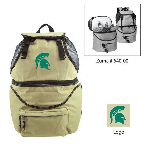 Michigan State Spartans NCAA Zuma Insulated Backpack (Beige)