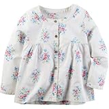 カーターズ Carter's/ フローラル ウーブン トップ ホワイト トップス長袖シャツ 7歳【並行輸入】