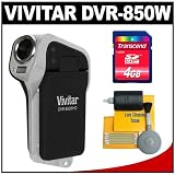 Vivitar DVR-850W Underwater Digital Flip Video Recorder Camcorder (Black) with 4GB Card + Accessory Kit