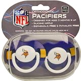 NFL Pacifiers 2 Pack Safe BPA Free (Minnesota Vikings)