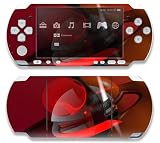 Abstract Red Sharp Decorative Protector Skin Decal Sticker for Sony Playstation PSP Slim / PSP 3000