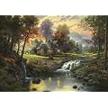 Schmidt Spiele - Thomas Kinkade, Holzhaus am Bach, 1000 Teile Puzzle