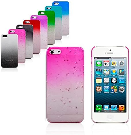 Pioneer Tech® 3D Raindrop WaterDrop Slim PC Hard Case Cover Skin For Apple iPhone 5/5S (Rose)