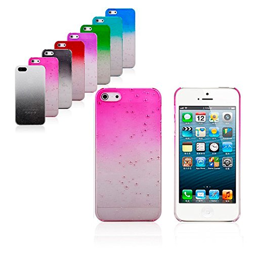 Pioneer Tech® 3D Raindrop WaterDrop Slim PC Hard Case Cover Skin For Apple iPhone 5/5S (Rose)