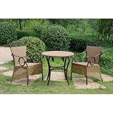 Valencia Three Piece Skirted Outdoor Bistro Patio Set
