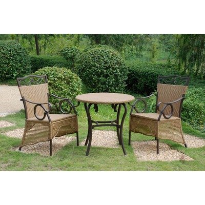 Valencia Three Piece Skirted Outdoor Bistro Patio Set product image