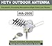 Outdoor Amplified Antenna - 150 Miles Range - 360° Rotation - Wireless Remote