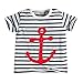PanDaDa Baby Boys Striped T-shirt Tops Red Pants Outfits Sets Casual 2pcs Summer