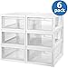 Sterilite Medium Modular Storage Drawers, Set of