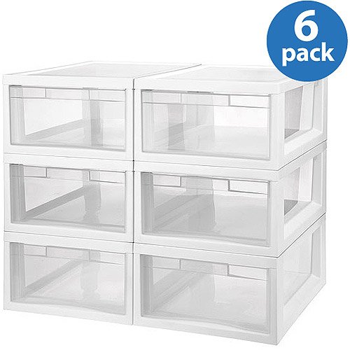 Sterilite Medium Modular Storage Drawers, Set of