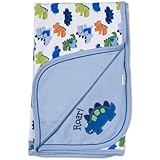 Lamaze 2 Play Interlock Receiving Blanket, Blue, Standard