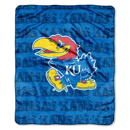 NCAA Kansas Jayhawks 50-Inch-by-60-Inch Micro Plush Raschel Throw 