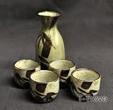 Green Bamboo Sake Set