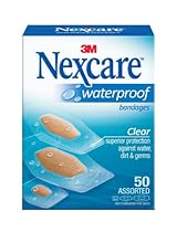 Nexcare Waterproof Clear Bandage Assorted Sizes, 50-Count Packages (Pack of 3)
