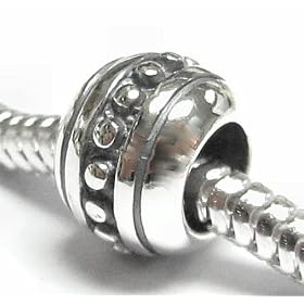 Sterling Silver Round Dot Beads For European Charm Bracelets 9.5mm