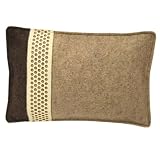 11.5 X 16 INCH RECTANGLE LIGHT GRAY, DARK GRAY, HONEYCOMB STRIPE CUSHION