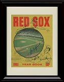 Framed 1961 Boston Red Sox Yearbook Autograph Print - Signed by Yaz