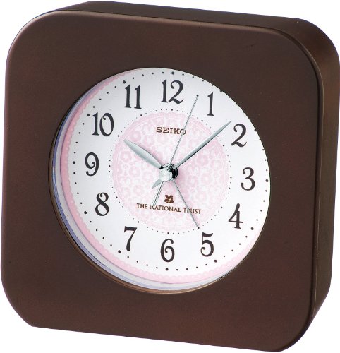 SEIKO CLOCK (セイコークロック) 目覚まし時計 ザ・ナショナルトラスト 木枠(茶木地塗装) KR878B