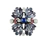 Cocktail Ring Adjustable Blue Crystals Oversize / Big