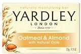 Yardley of London Naturally Moisturizing Bar Soap Oatmeal & Almond 3+1 Free