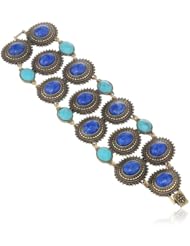 Lucky Brand "Mystical Realm" Turquoise Multi-Stone Flex Bracelet, 7.63"