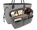 Felt Insert Fabric Purse Organizer Bag, Bag Insert In Bag with Zipper Inner Pocket Gray L