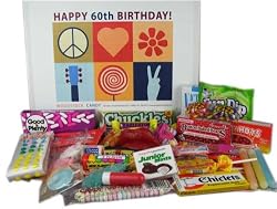60th Birthday Gift Box Peace & Love - Retro Candy
