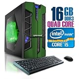 CybertronPC X-PLORER2 2101BBGU, Intel Core i5 Gaming PC, W7 Ultimate, Black/Green