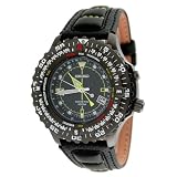 Seiko #SKA425 Men's Kinetic Compass Slide Rule Watch with Leather Strap