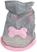 Present Time Dog Hooded Sweater Grey and Pink