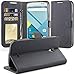Blu Studio X Case, Tauri [Stand Feature] Wallet Leather Case with Stand, ID & Credit Card Pockets Flip Cover For Blu Studio X - Black