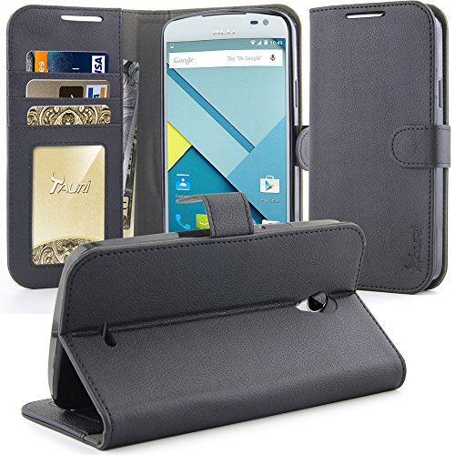 Blu Studio X Case, Tauri [Stand Feature] Wallet Leather Case with Stand, ID & Credit Card Pockets Flip Cover For Blu Studio X - Black