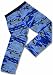 Adult Cotton Jersey Elastic Waist Blue, Black and Grey Camo Novelty Print Pants