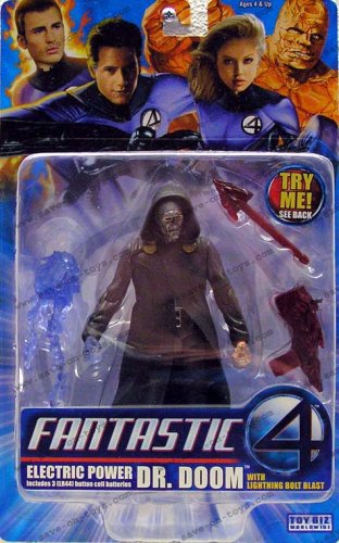  Fantastic 4 Electric Power Dr. Doom with Lightning Bolt Blast Action Figure