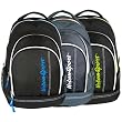 17.5 inch Color Accent Urban Sport Padded Multiple Compartment Schoolbook Bag Backpack Ergonomic Hiking Knapsack