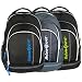 17.5 inch Color Accent Urban Sport Padded Multiple Compartment Schoolbook Bag Backpack Ergonomic Hiking Knapsack