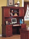Louis Philippe Style Home Office Credenza Desk with Hutch