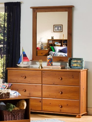 Dresser and Mirror Set in Sunny Pine - South Shore Furniture - 3642-DM Dresser and Mirror Set in Sunny Pine - South Shore Furniture - 3642-DM
