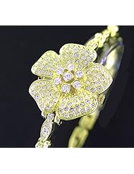 CHIC Ladies 18K Plated BLING Bracelet Crystal Watch Made with SWAROVSKI Elements