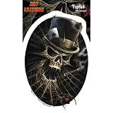 Hot Leathers - Smoking Spiderweb Skull - Sticker Decal by Hot Leathers