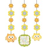 Creative Converting Happi Tree Sweet Baby Hanging Decorations, 3 Pack
