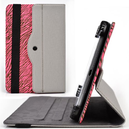Lenovo Tab 2 A10 10-Inch, Ideatab S6000 10.1, IdeaPad K1 Rotating Cases | Grey Zebra Universal Tablet Cover 10.1 Built-in Stand