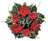 asca クリスマス 飾り ポインセチアミックスリース AX68013-000