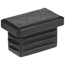 Kapsto 270 R 2015 1.5 - 2 Polyethylene Rectangular Plug, Black, 20x15 mm (Pack of 100)