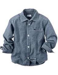 Apparel: Carters Little Boys Chambray Shirt (Toddler/Kid) - Denim - 3T - Carter's